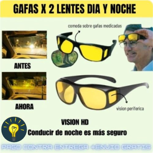 Gafas Ópticas FullView - 2 X 1 Para noche y Día