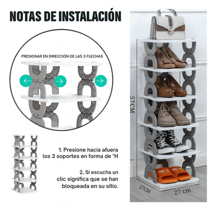 SmartZapatero® – Zapatero plegable 6 pisos